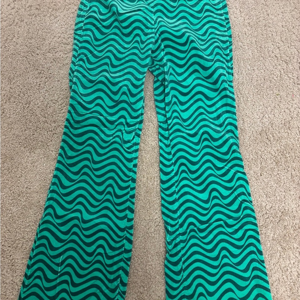 Wild Fable Green and Black Patterned Pants